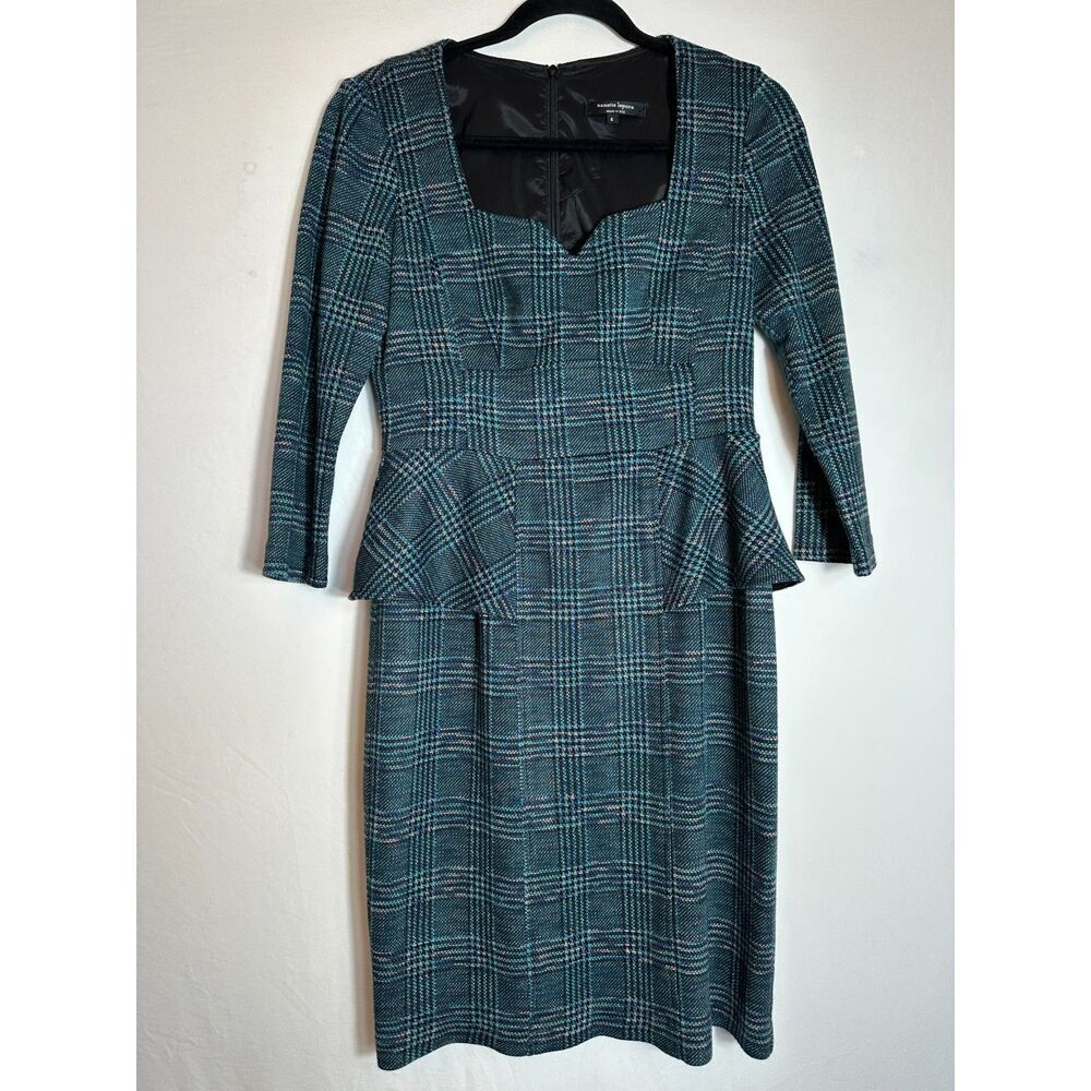 Nanette Lepore Blue Tweed Business Casual Suit Dress Size 6